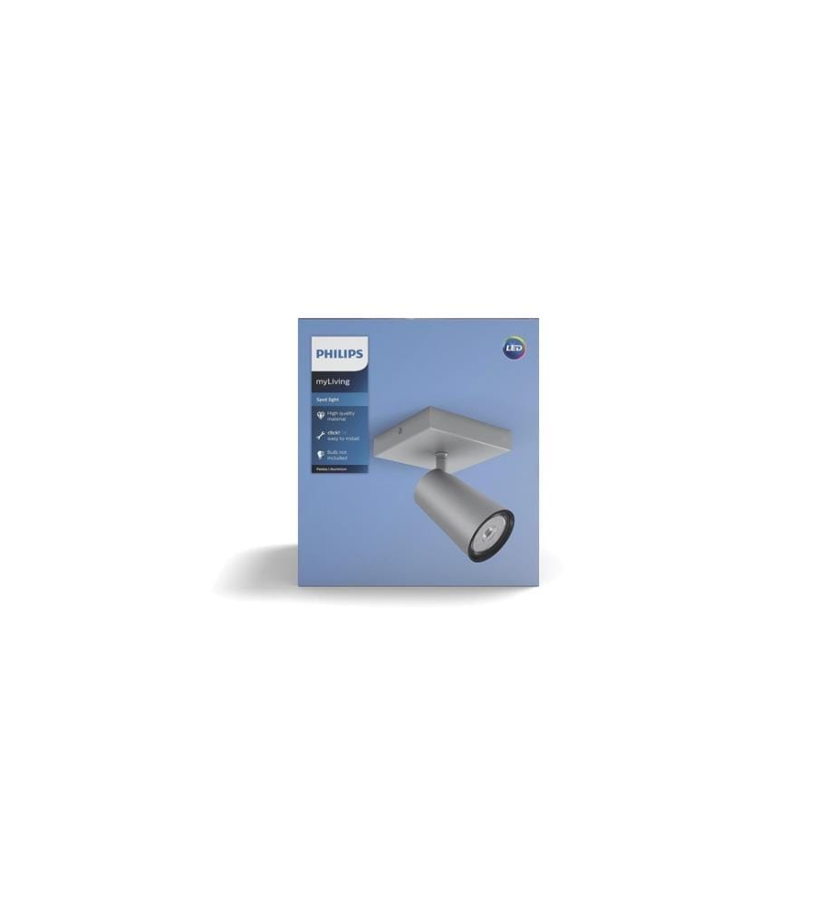 PHILIPS - Spot encastré Paisley, GU10, 5.5 W, argenté