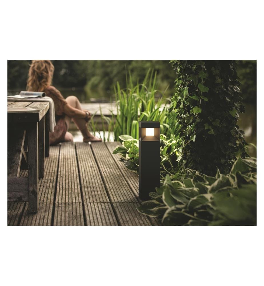 PHILIPS - Sockelleuchte Parterre 8 W, 800 lm, 2700 K, 40 cm, Schwarz