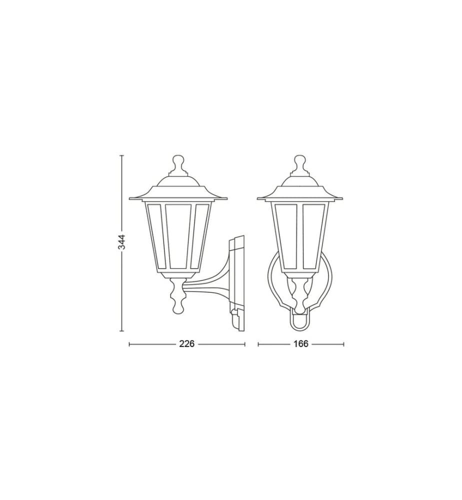 PHILIPS - Lampe murale Pékin, E27, 60 W, noir