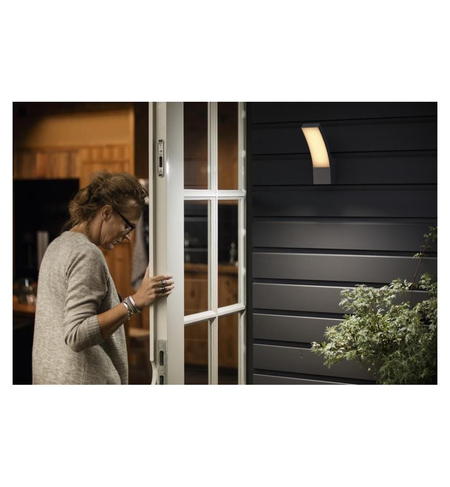 PHILIPS - Wandleuchte Splay, 12 W, 1100 lm, 2700 K, Anthrazit