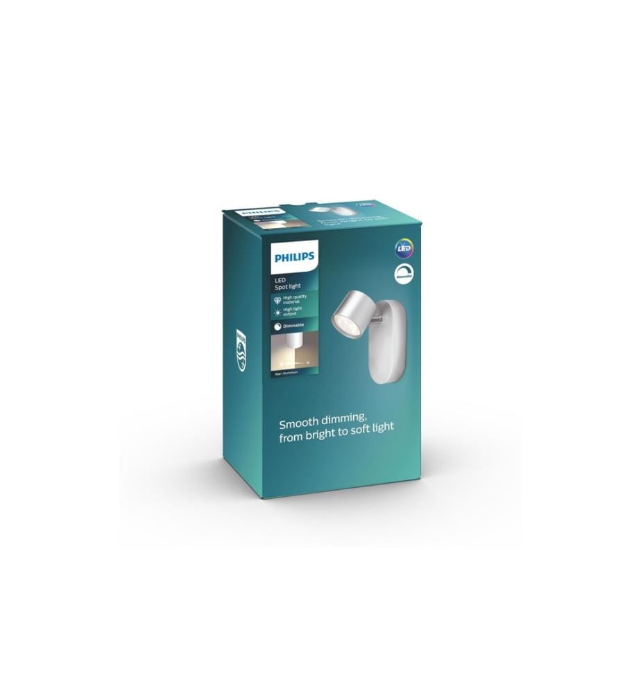 PHILIPS - Spot encastré Star, 4.5 W, 500 lm, 2700 K, argenté