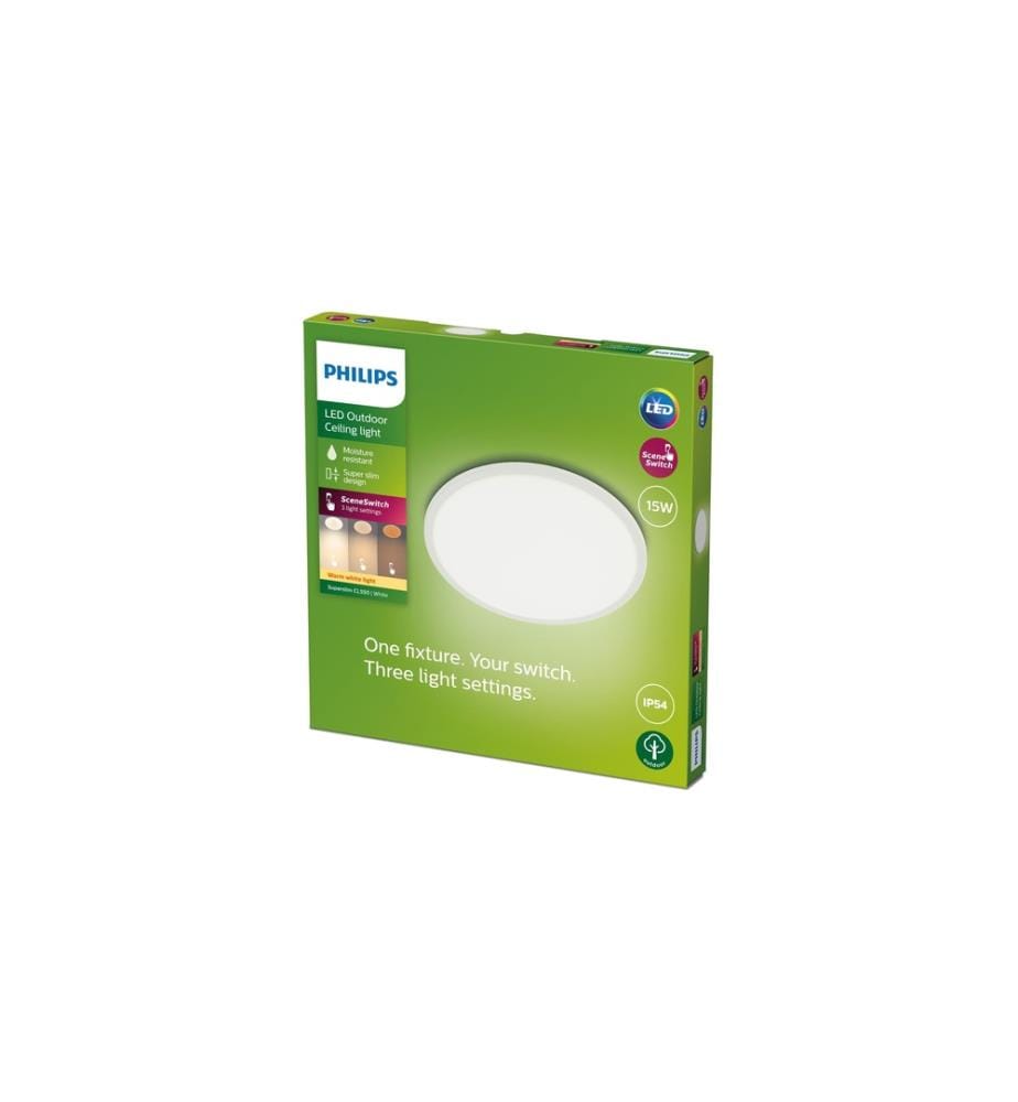 PHILIPS - Deckenleuchte LED SceneSwitch CL550 IP54 1500 lm 2700K