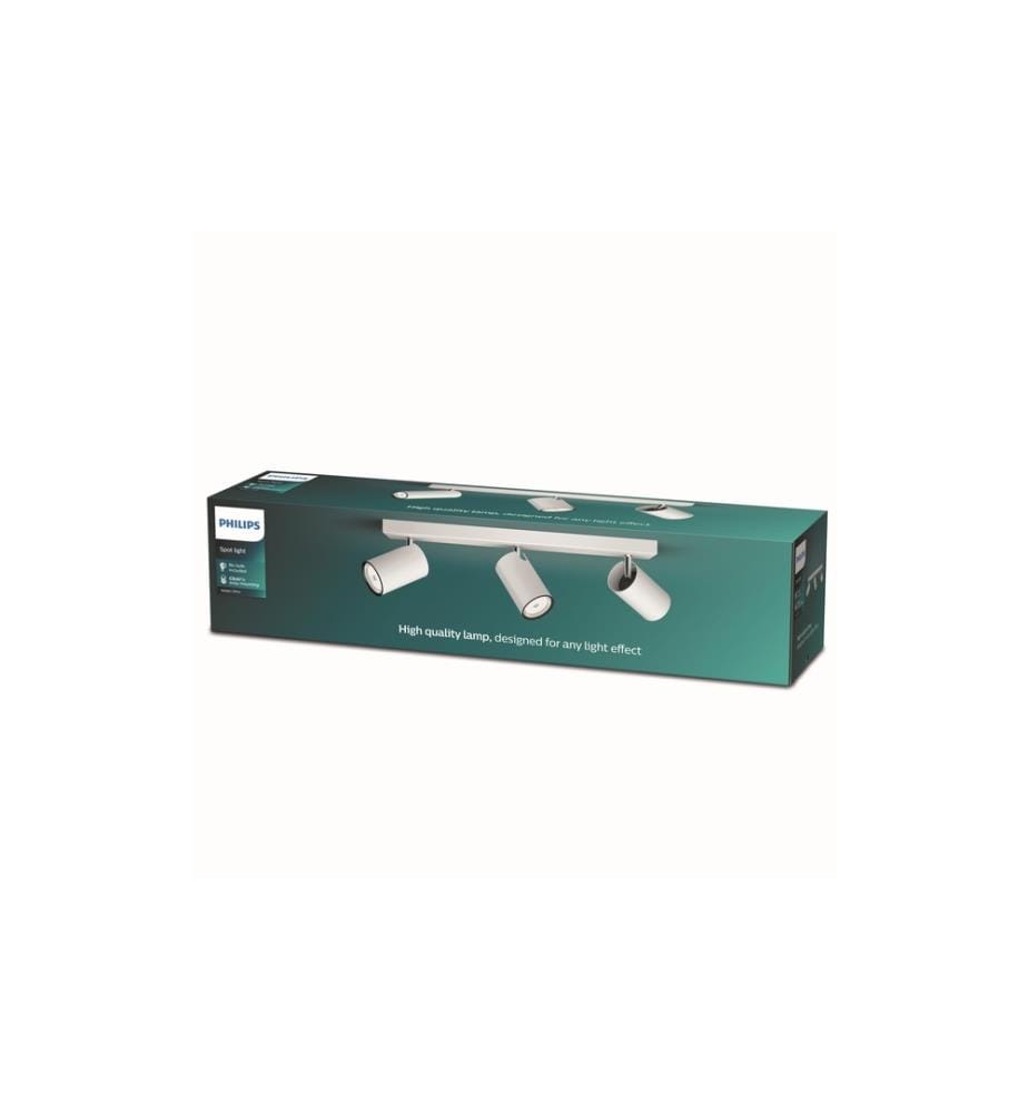 PHILIPS - Spot encastré MyLiving Kosipo, 3 x 5.5W, GU10, blanc