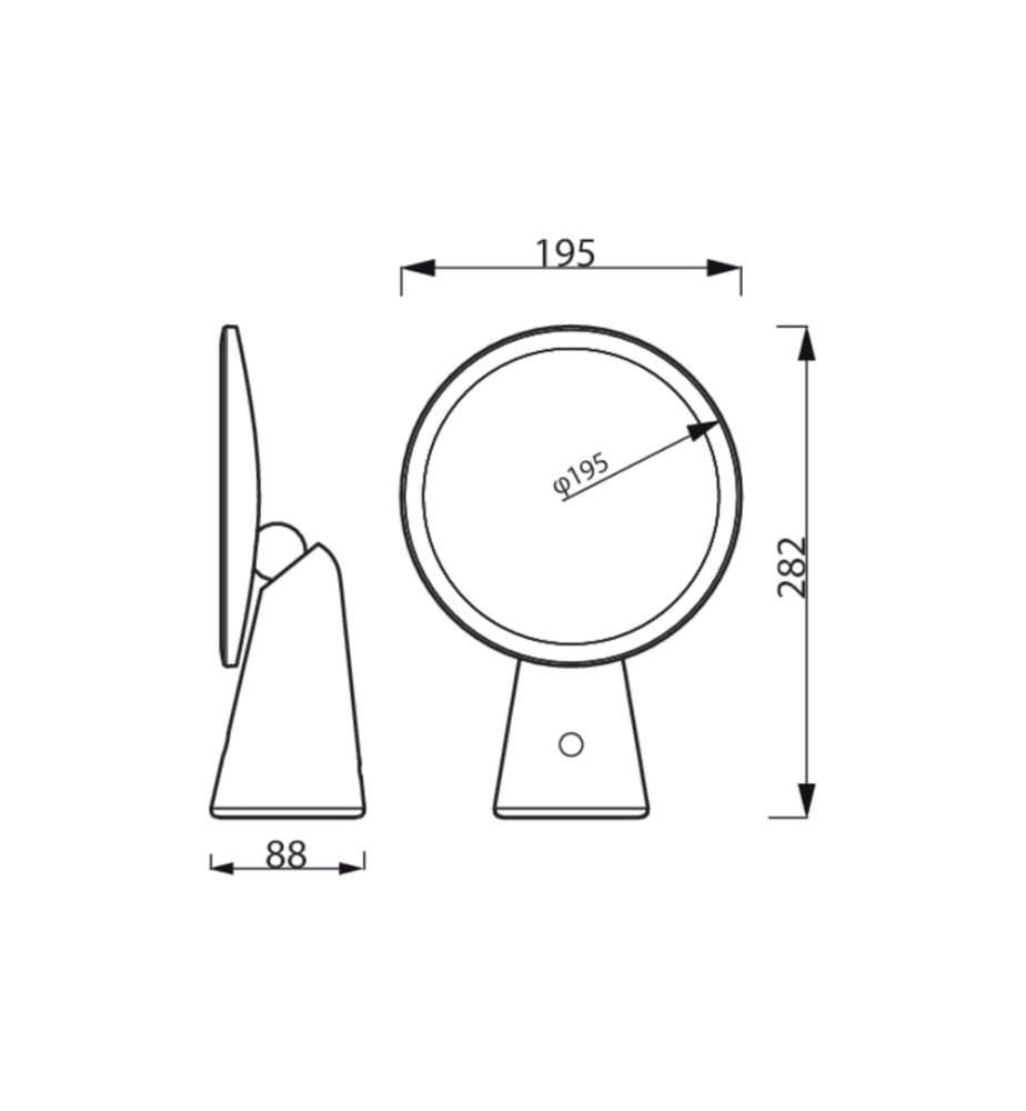 PHILIPS - Lampe de table Mirror DSK205, 4.5W 30-50K rose Rose
