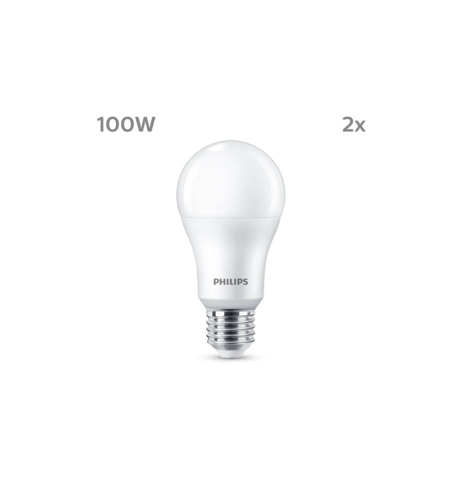PHILIPS - Lampe LED 100W A67 E27 CW FR ND 2CT/6 Blanc neutre (NW)