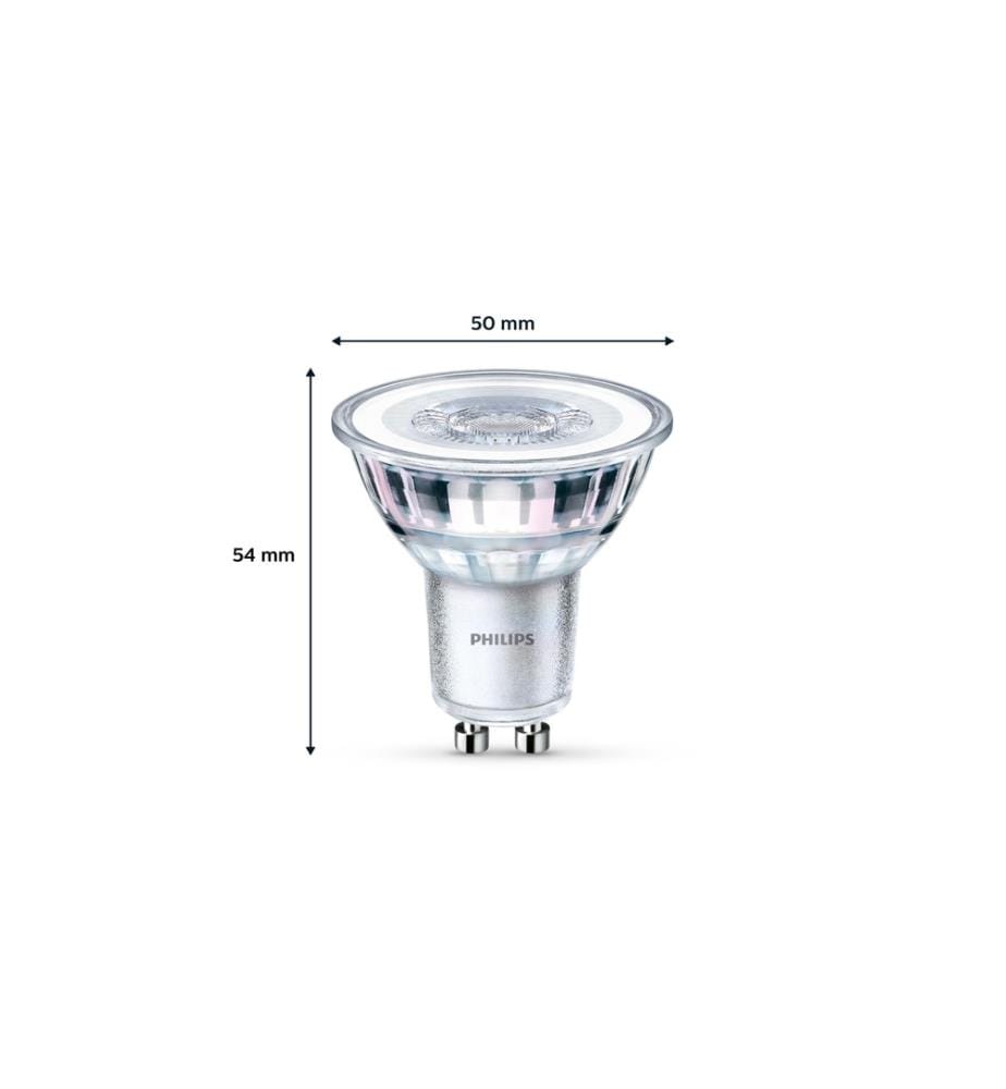PHILIPS - Lampe LEDClassic 50W GU10 WW 36D ND 2CT/8 EC Blanc chaud (WW)