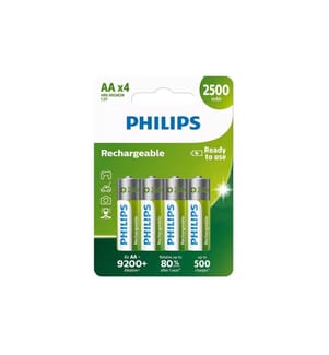 PHILIPS - Akku Rechargeable NiMH AA 2500 mAh, 4 Stück