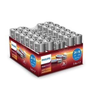PHILIPS - Batterie Alkaline Pack 24x AA, 16x AAA , 40 Stück