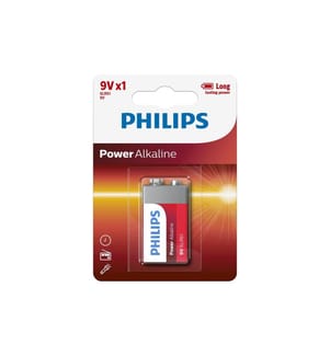 PHILIPS - Batterie Power Alkaline 9V E-Block , 1 Stück