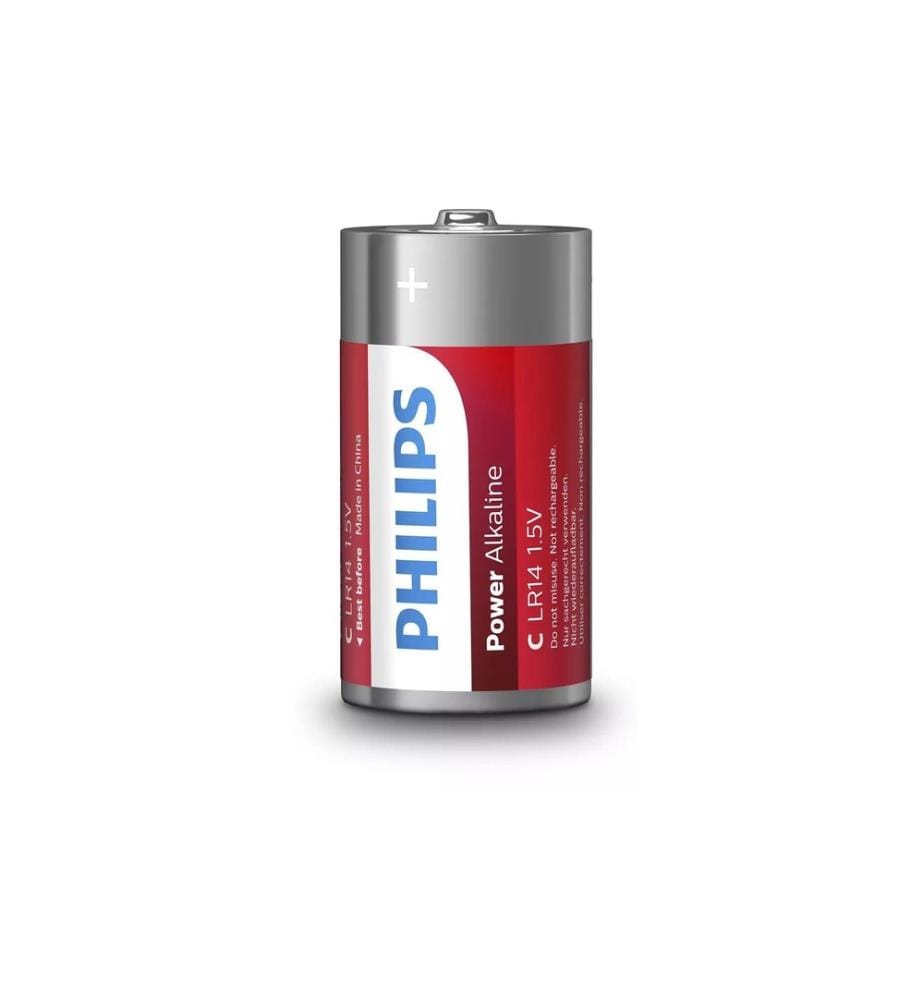 PHILIPS - Batterie Power Alkaline C / LR14 , 2 Stück