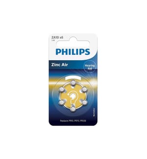 PHILIPS - Hörgerätebatterie ZA10 , 6 Stück