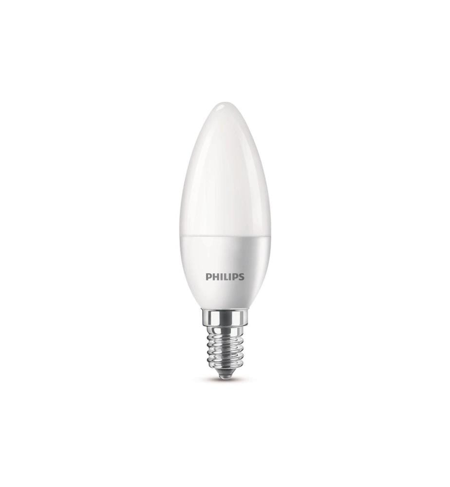 PHILIPS - Bougie LED standard, E14 set de 4 pièces blanc chaud pour remplacer 40W, nondim