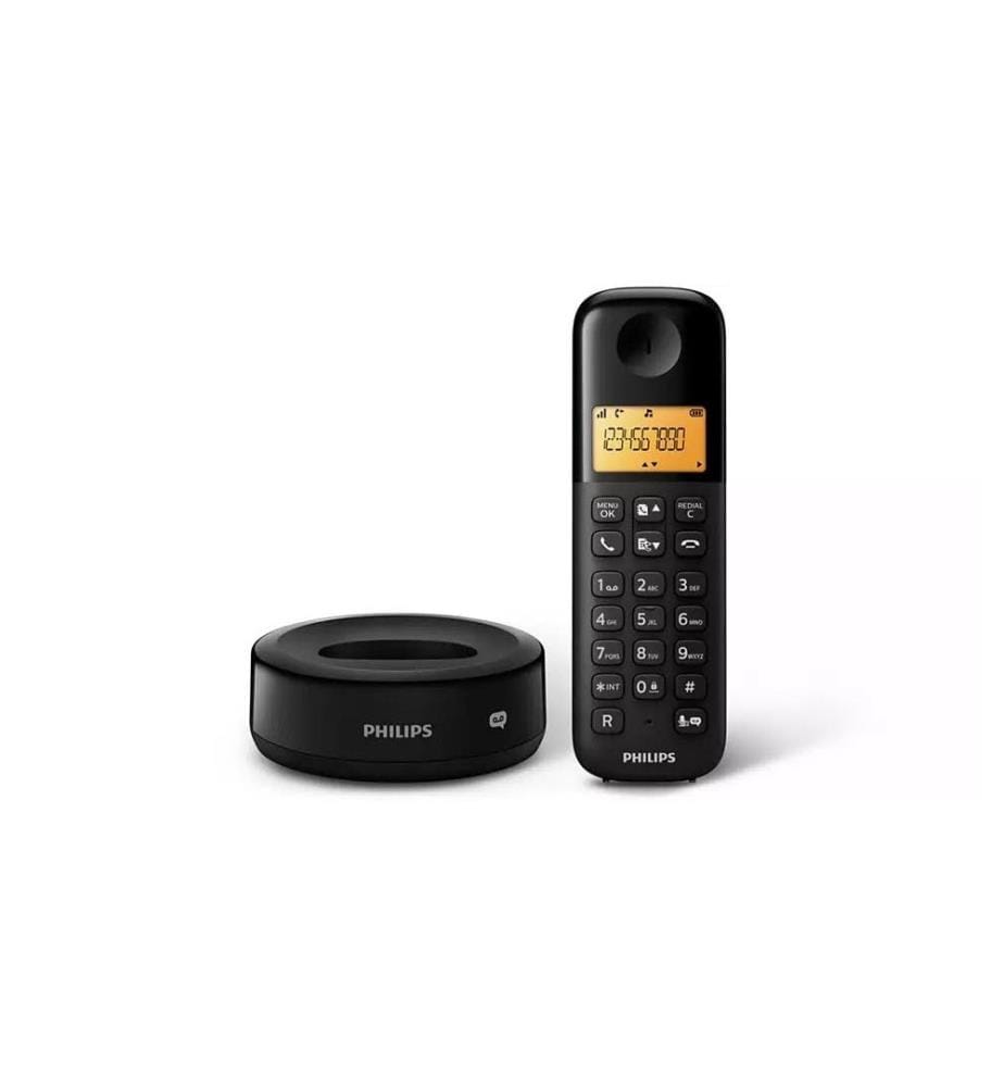 PHILIPS - Schnurlostelefon D1651B Schwarz