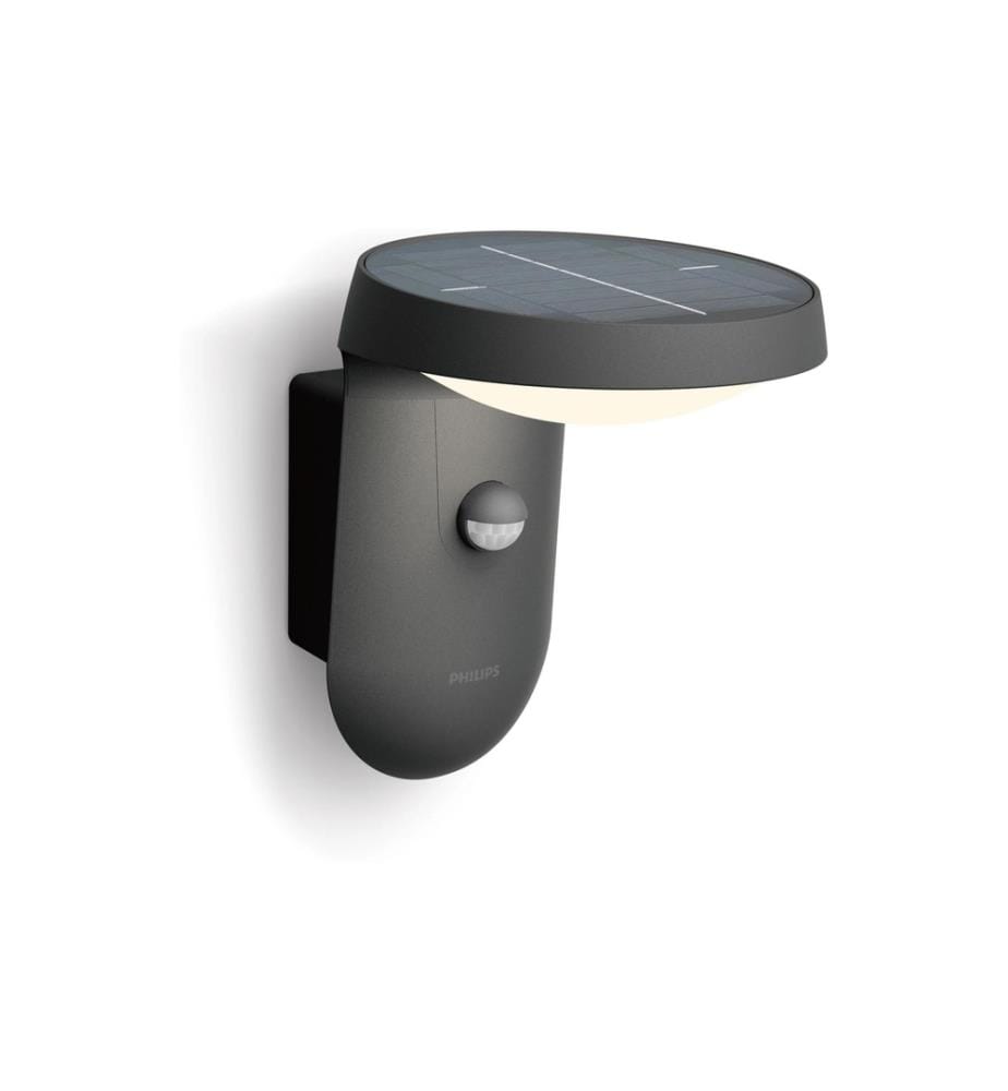 PHILIPS - Wandleuchte Tyla IR Solar Ultra-Efficient Anthrazit + Sensor