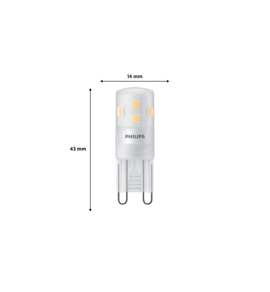 PHILIPS - Lampe LED 2W (25W), G9, 220 lm, 2700K, Blanc chaud (WW)