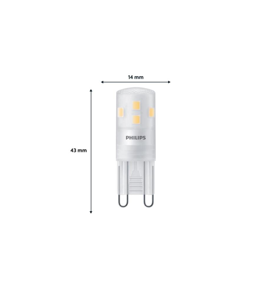 PHILIPS - Lampe LED 2W (25W), G9, 220 lm, 2700K, Blanc chaud (WW)