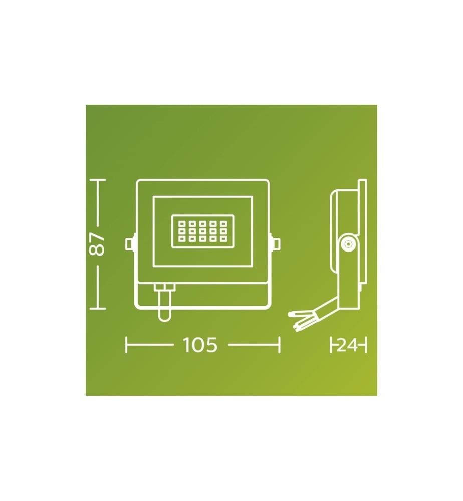 PHILIPS - Lois Flutlicht 10W 5000K IP65 10 W