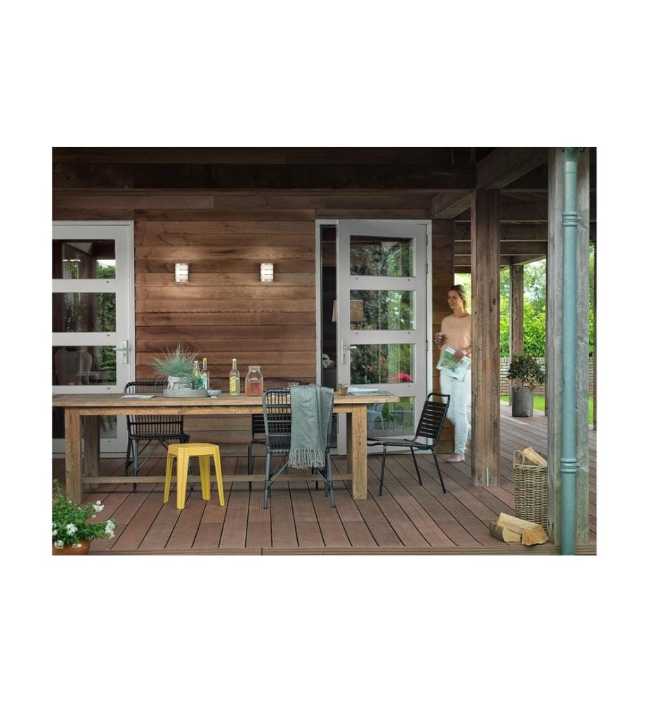 PHILIPS - myGarden Wandleuchte Python, 600 lm, Edelstahl + Bew.melder