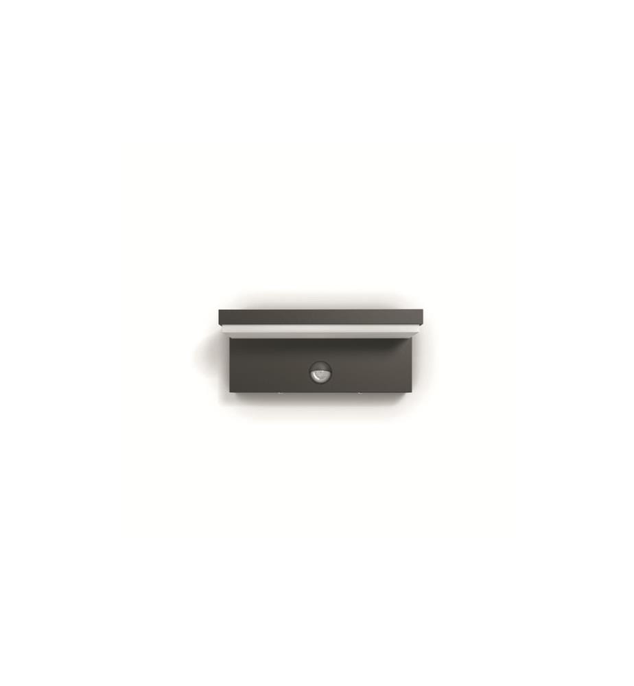 PHILIPS - myGarden Wandleuchte Bustan, 1000 lm, Anthrazit + Sensor