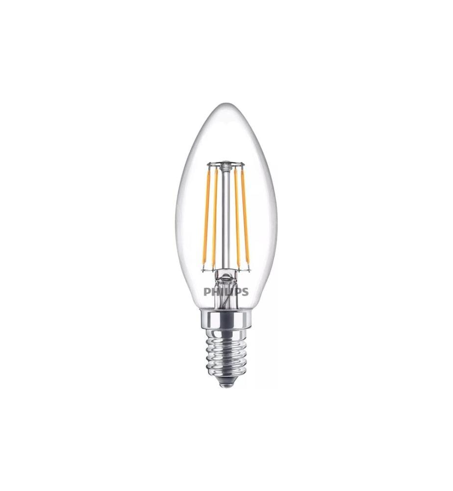Philips LED Filament Candle Bulb, 40 W, B35 E14, 3-pack