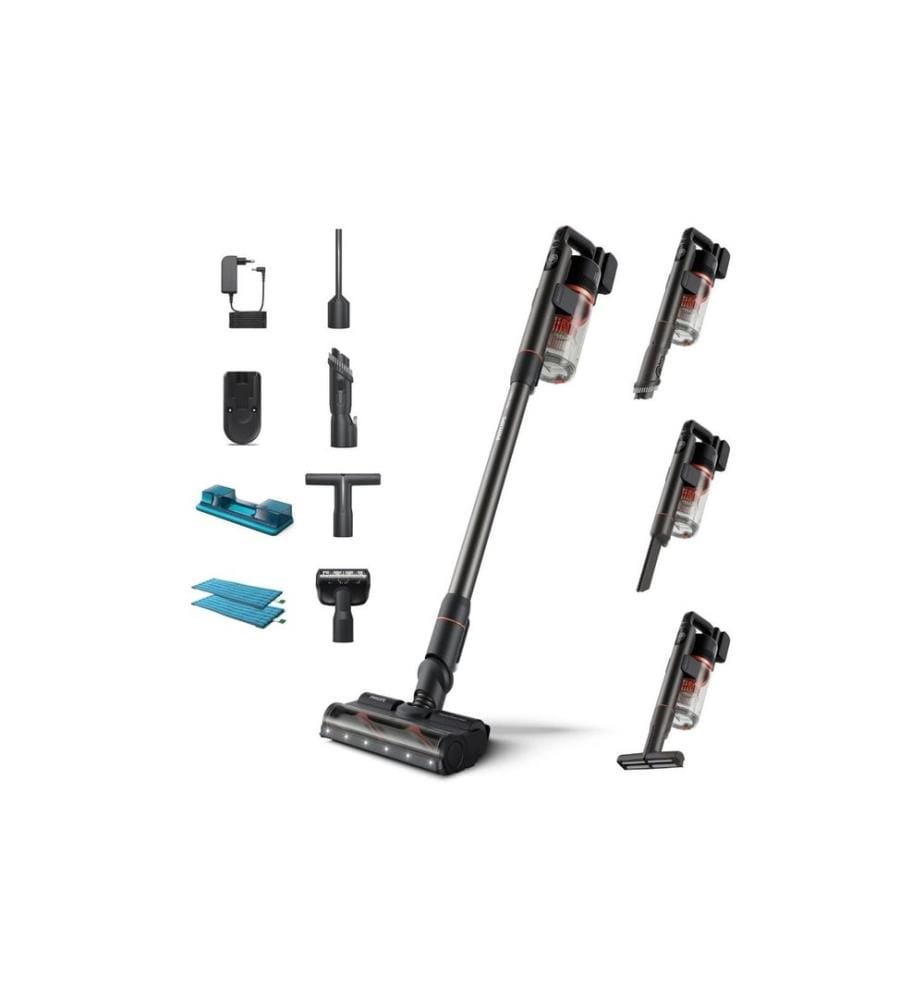 Philips Akku-Hand- und Stielsauger XC7055 Schwarz/Rot