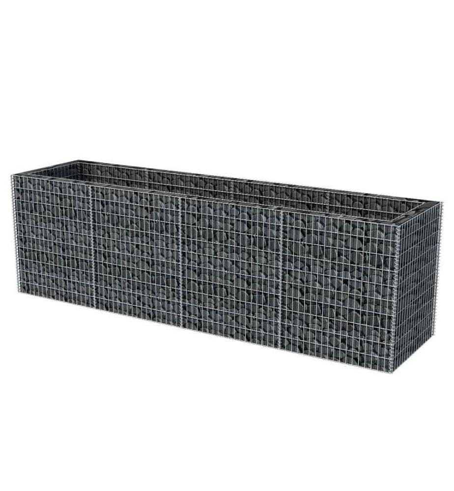 Gabionen-Hochbeet Stahl 360×90×100 cm