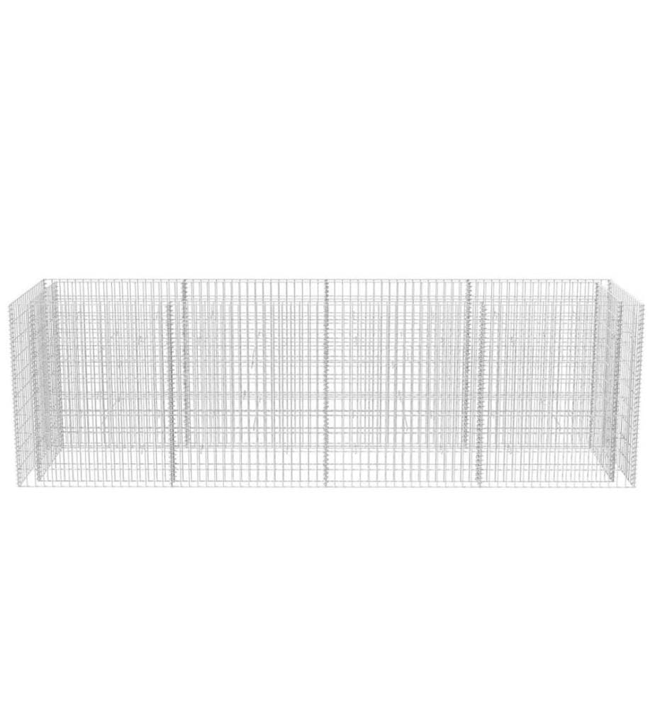 Gabionen-Hochbeet Stahl 360×90×100 cm