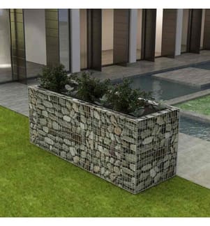 Gabionen-Hochbeet Stahl 270×90×100 cm