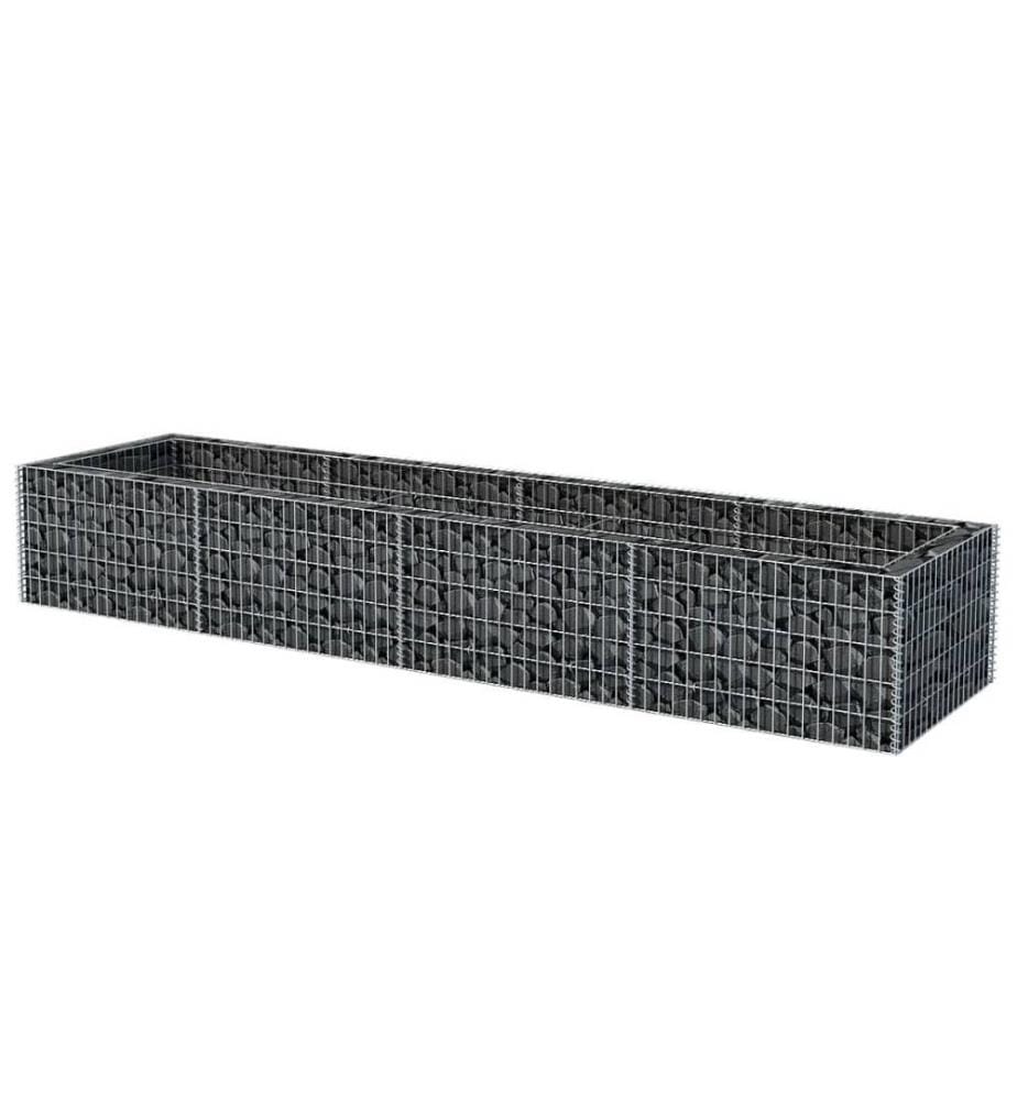 Gabionen-Hochbeet Stahl 360×90×50 cm