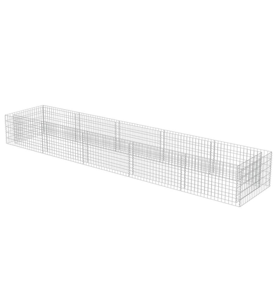 Gabionen-Hochbeet Verzinkter Stahl 450×90×50 cm