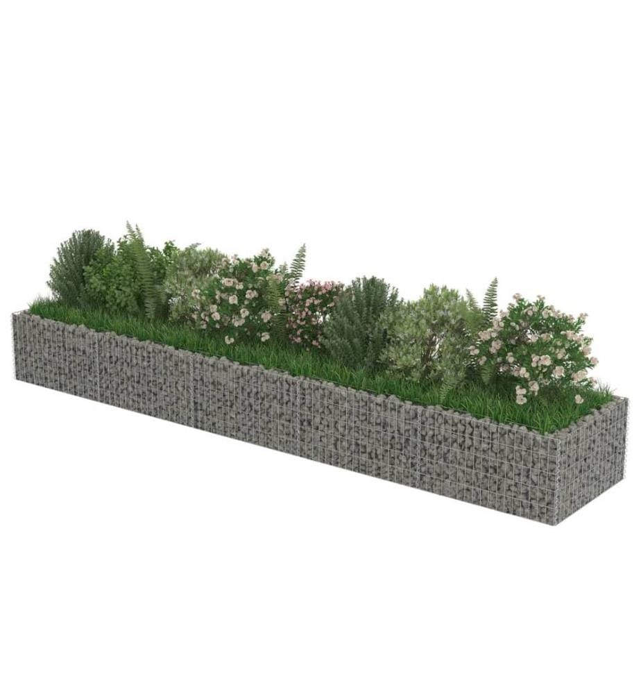 Gabionen-Hochbeet Verzinkter Stahl 450×90×50 cm