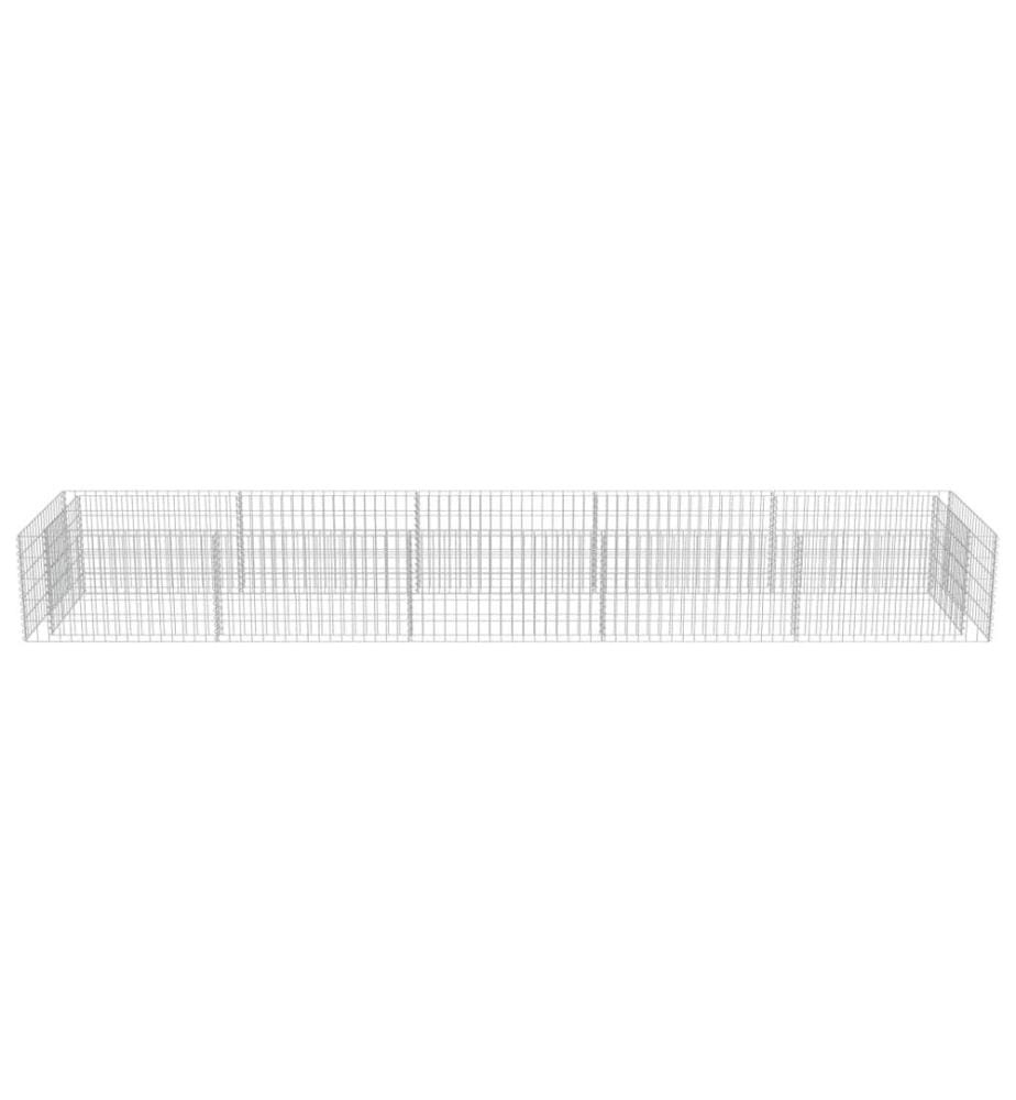 Gabionen-Hochbeet Verzinkter Stahl 450×90×50 cm