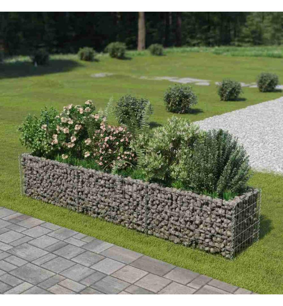 Gabionen-Hochbeet Verzinkter Stahl 270×50×50 cm