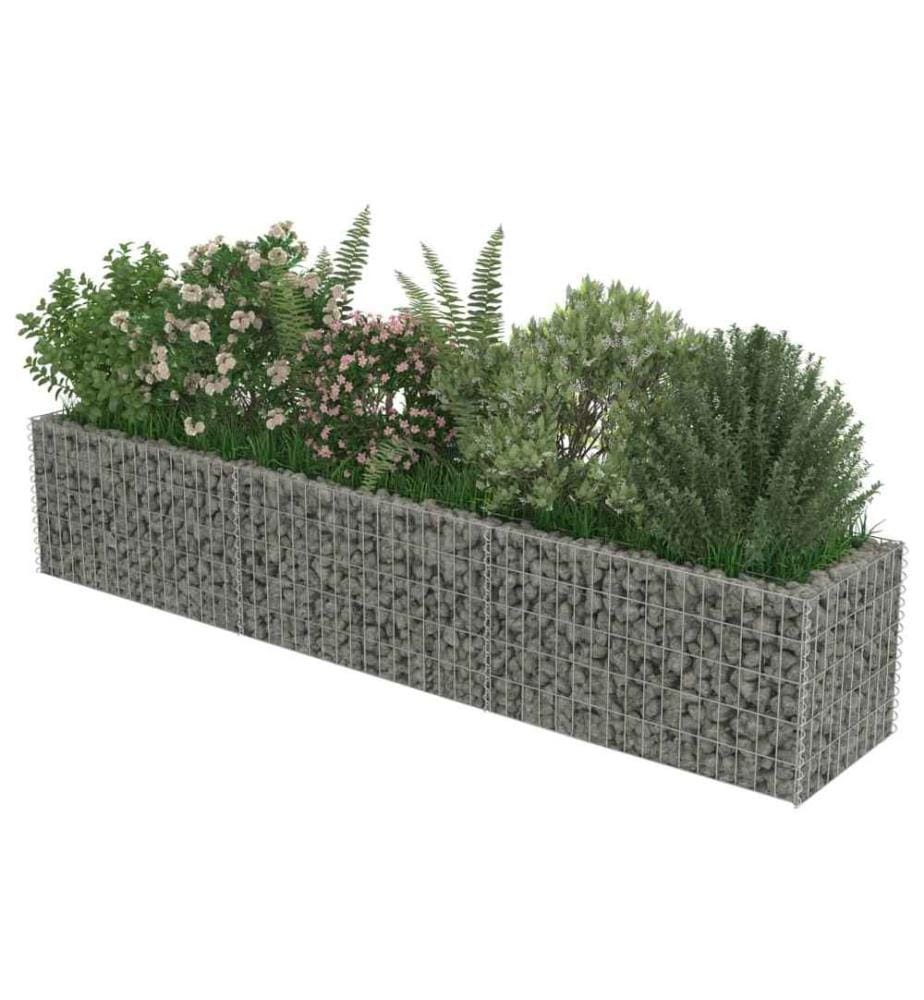 Gabionen-Hochbeet Verzinkter Stahl 270×50×50 cm