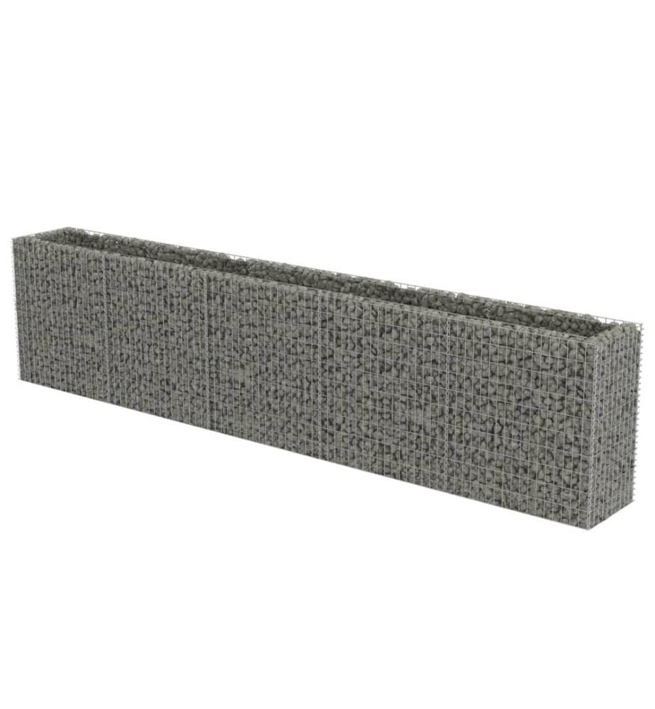 Gabionen-Hochbeet Verzinkter Stahl 450×50×100 cm