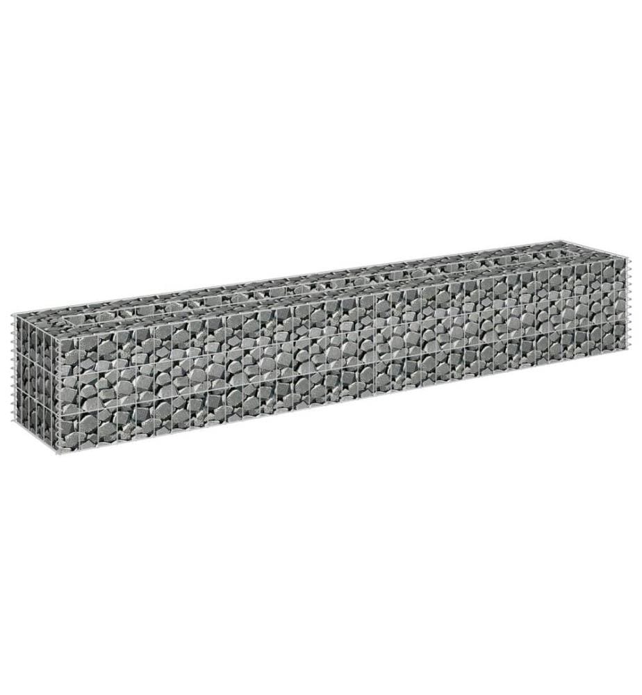 Gabionen-Hochbeet Verzinkter Stahl 180×30×30 cm