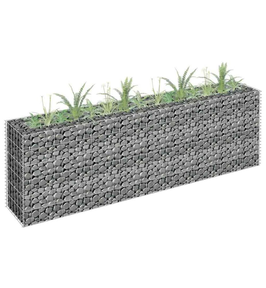 Gabionen-Hochbeet Verzinkter Stahl 180×30×60 cm