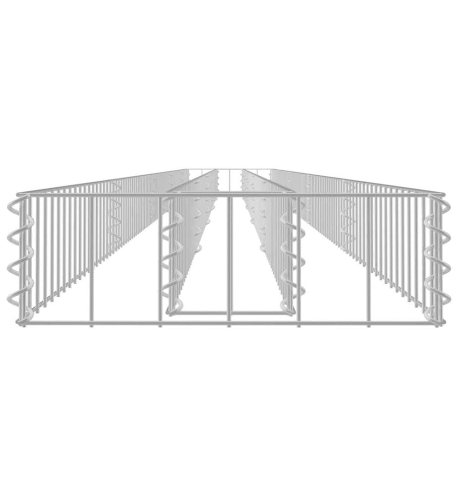 Gabionen-Hochbeet Verzinkter Stahl 450x30x10 cm