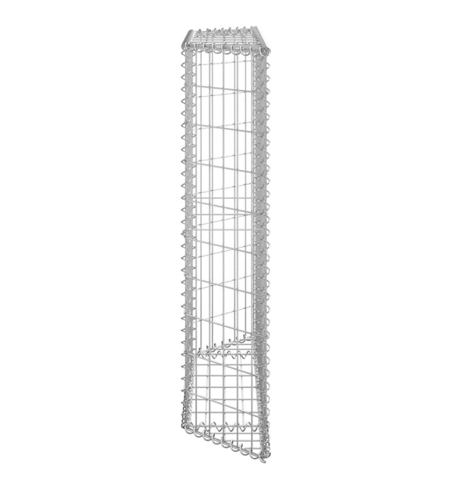 Gabionen-Hochbeet Trapezform Verzinkter Stahl 100x20x100 cm