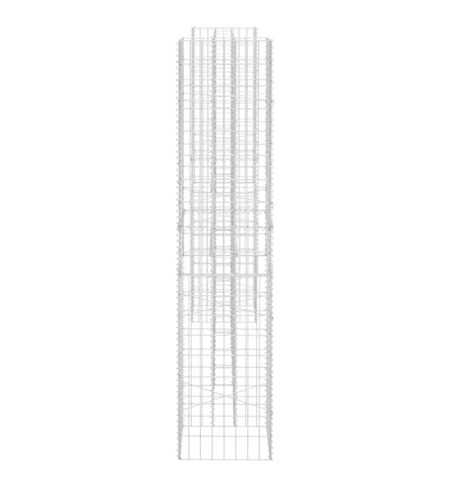 H-förmiger Gabionen-Pflanzkorb Stahldraht 260x40x200 cm