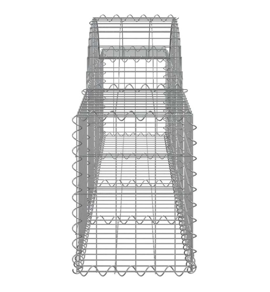 Paniers à gabions arqués 10 pcs 200x30x40/60 cm Fer galvanisé