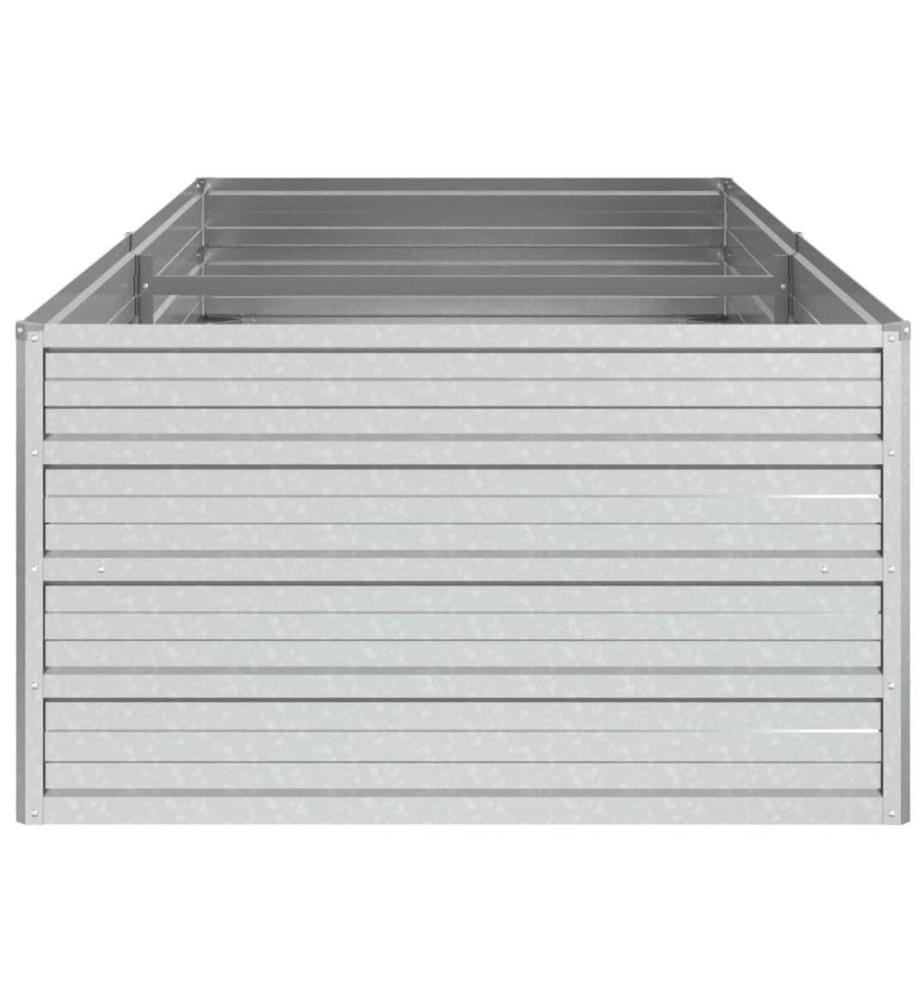 Garten-Hochbeet 160x80x45 cm Verzinkter Stahl Silber