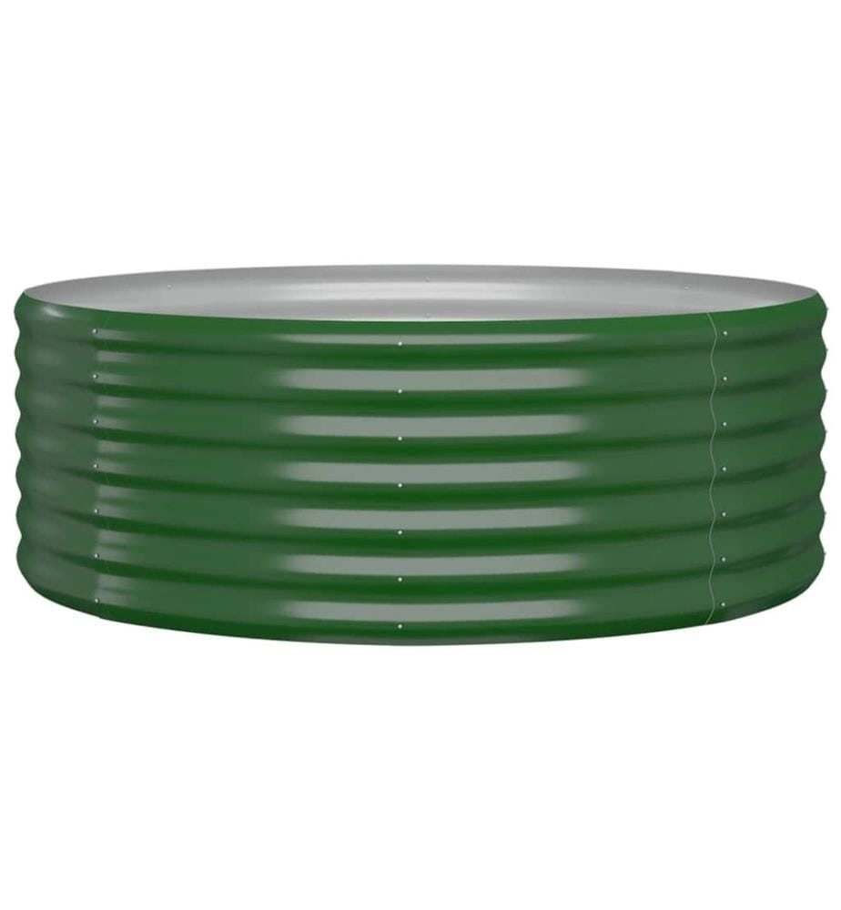 Lit surélevé de jardin Acier enduit de poudre 100x100x36cm Vert