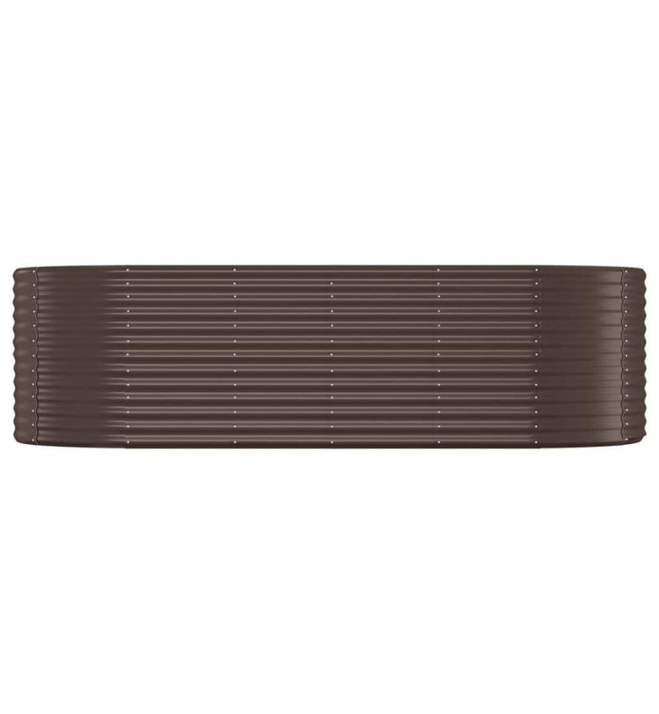 Hochbeet Pulverbeschichteter Stahl 249x100x68 cm Braun