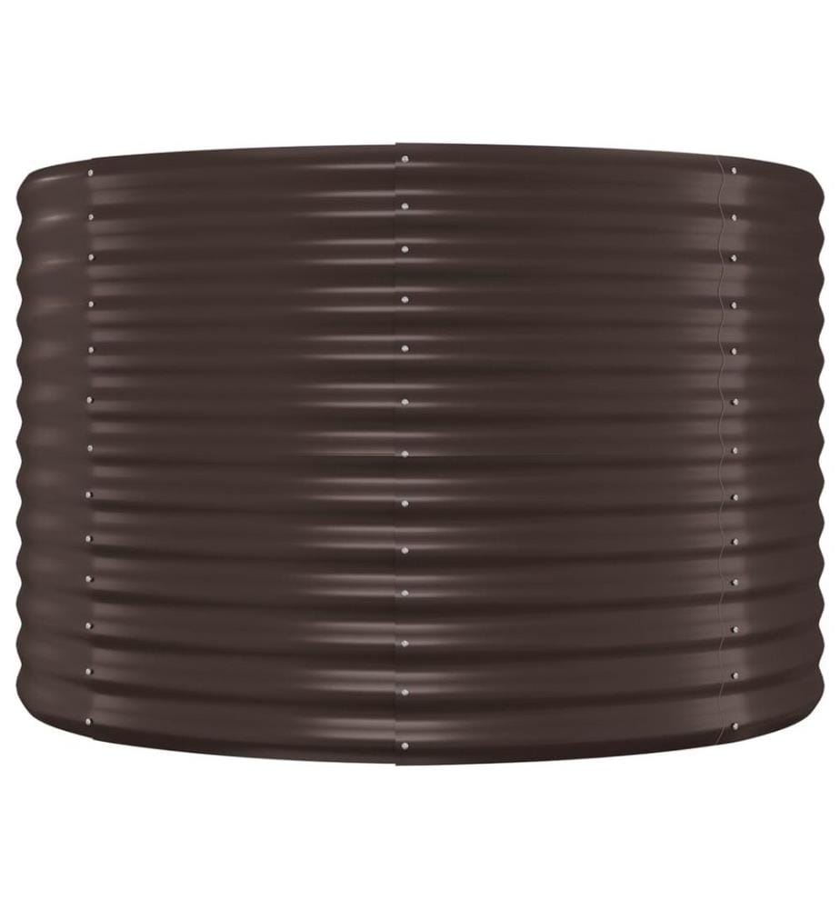 Hochbeet Pulverbeschichteter Stahl 249x100x68 cm Braun