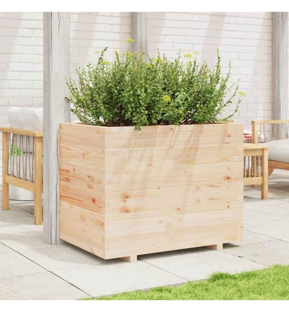 Jardinière 90x60x72 cm bois de pin massif