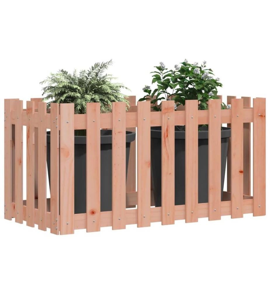 Lit surélevé de jardin design de clôture bois douglas massif