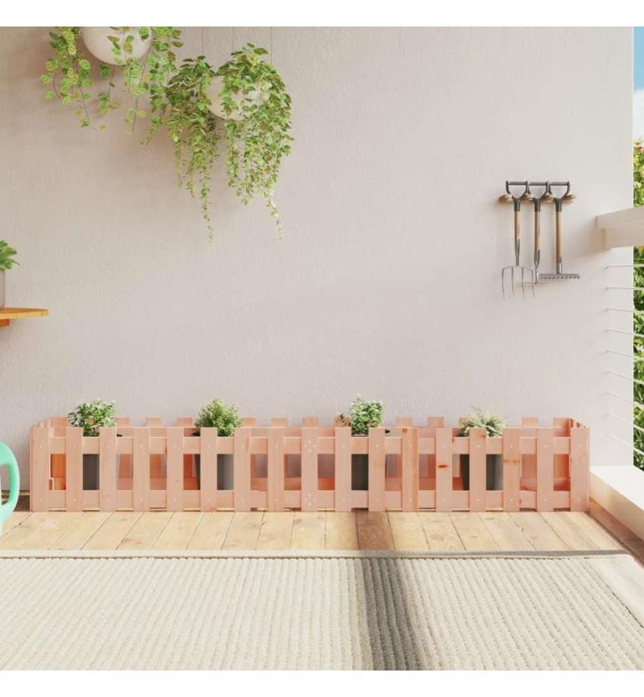 Lit surélevé de jardin design de clôture bois douglas massif