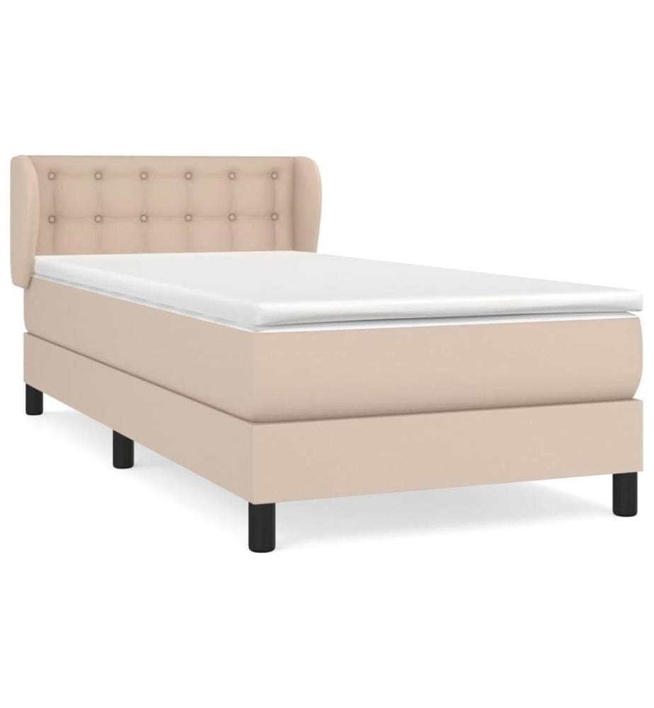 Lit à sommier tapissier avec matelas Cappuccino 100x200 cm