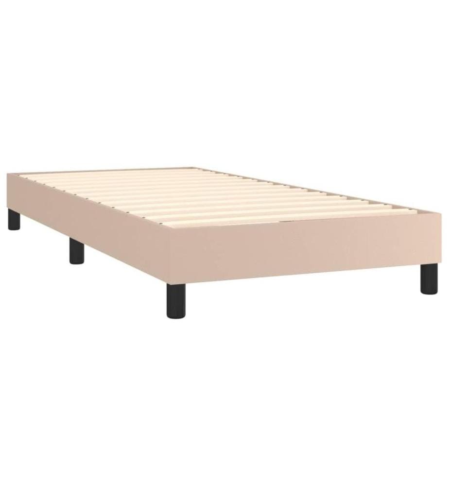 Lit à sommier tapissier avec matelas Cappuccino 100x200 cm